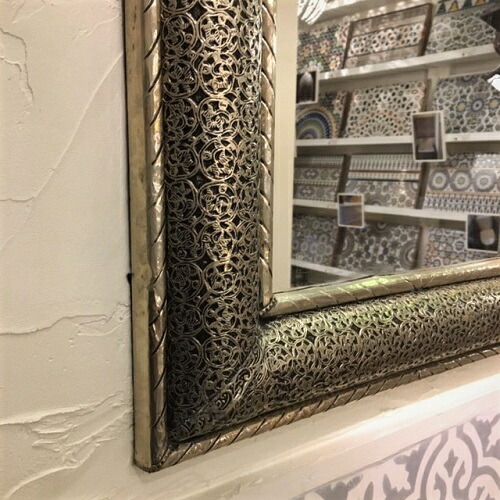 楽天市場】モロッカンミラー 「装飾ミラー M」モロッコ 鏡 モロッコ