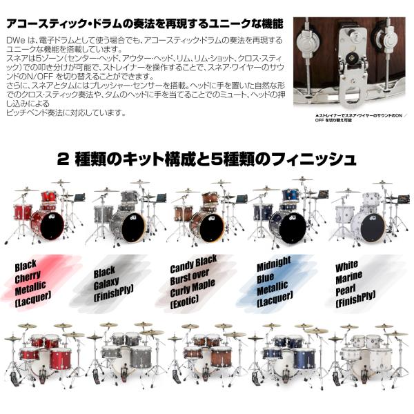 楽天市場】DW ディーダブル DWe 4-Piece Complete Bundle Kit Midnight