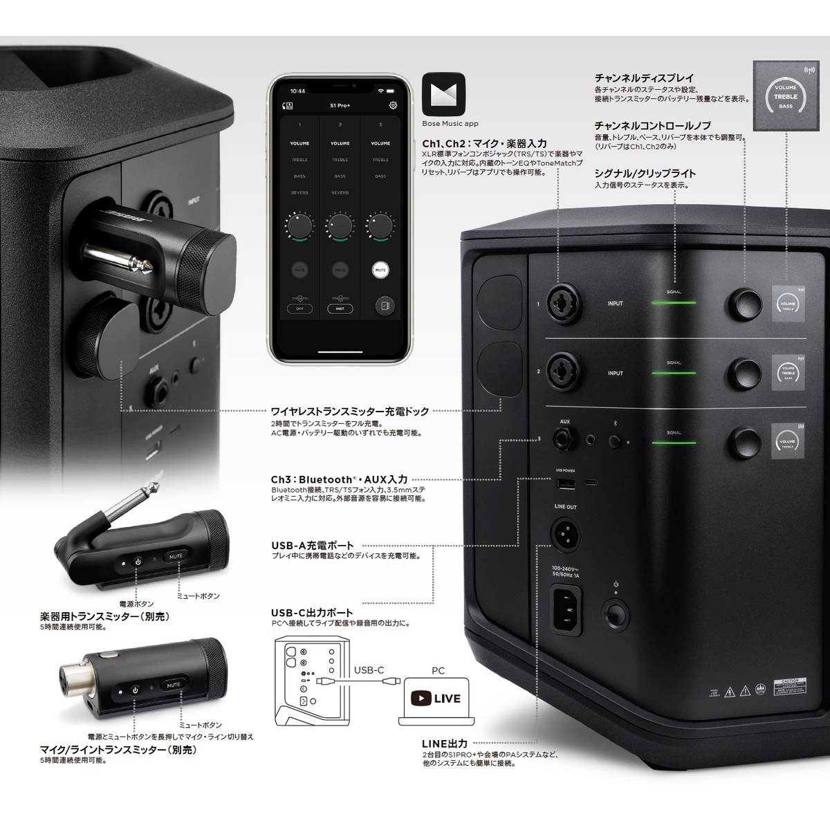 楽天市場】BOSE ボーズ S1 Pro + (プラス) スピーカースタンドセット
