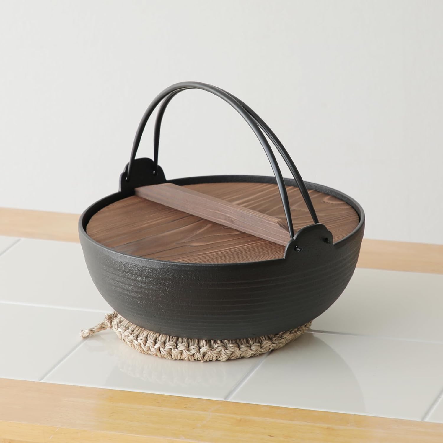 楽天市場】【い草の鍋敷きプレゼント】南部鉄器 囲炉裏鍋 割烹 丸鍋