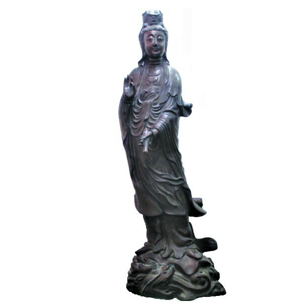 楽天市場】観音像 仏像 青銅 大型 仏具 銅像 ブロンズ像 観音様 唐金
