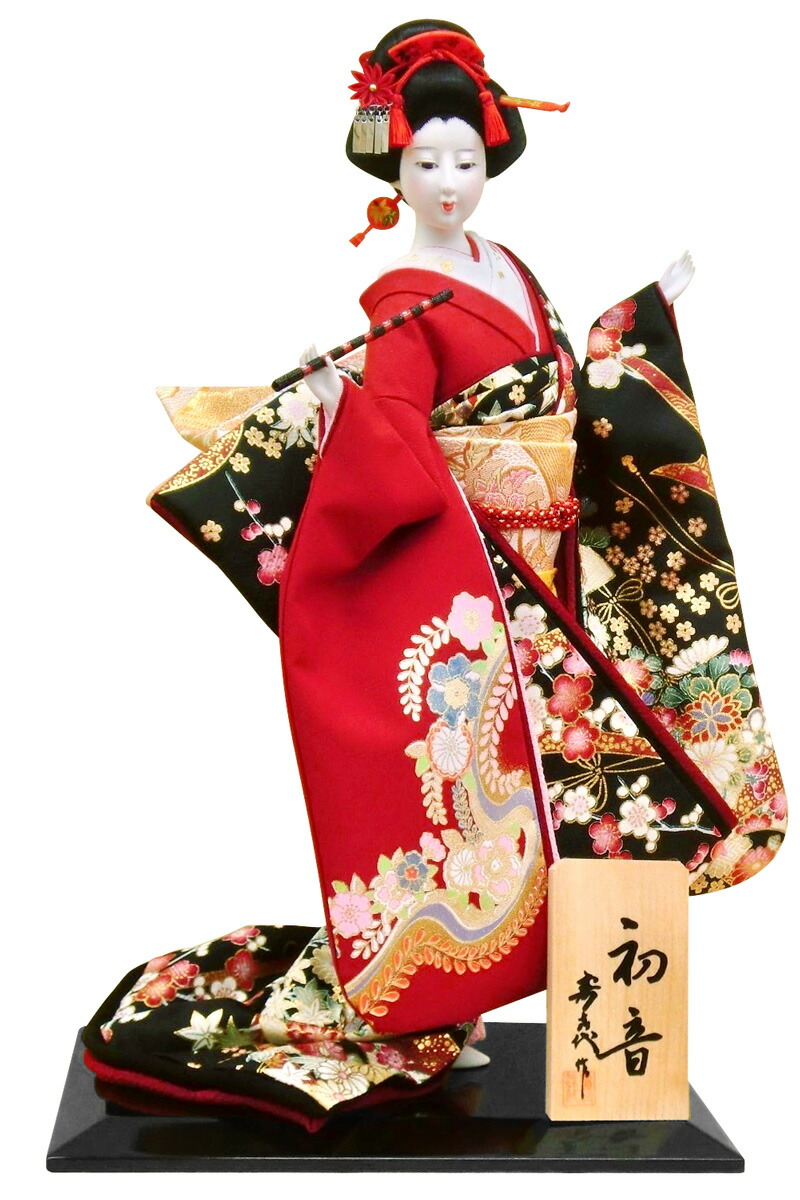 楽天市場】日本人形 尾山人形 人形単品 寿喜代作 初音 金彩 10号