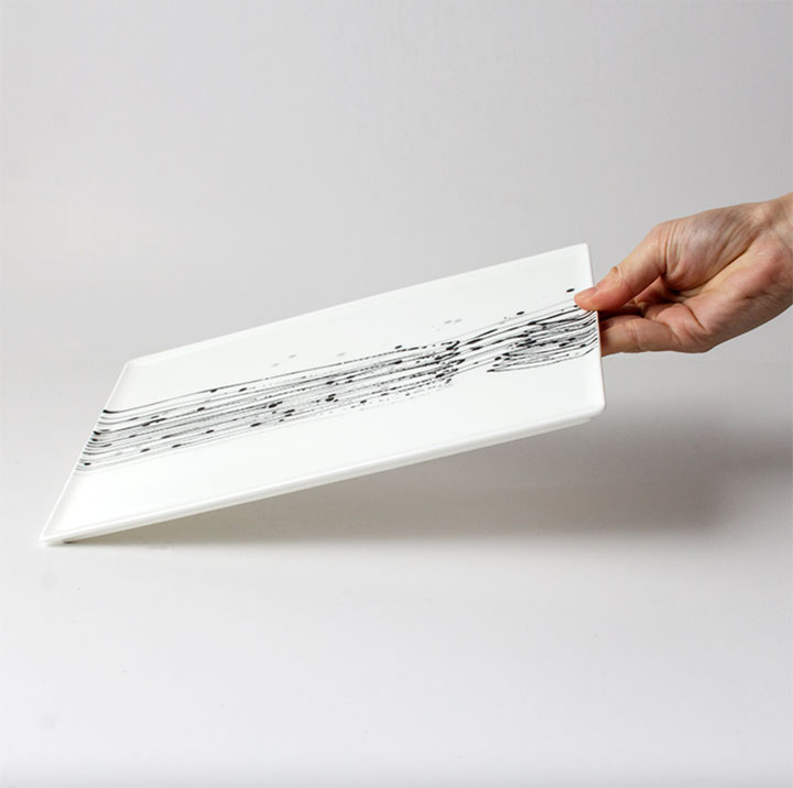 楽天市場】NIKKO 墨の瞬 26.5cm長角皿 コシノヒロコ コラボ 食器