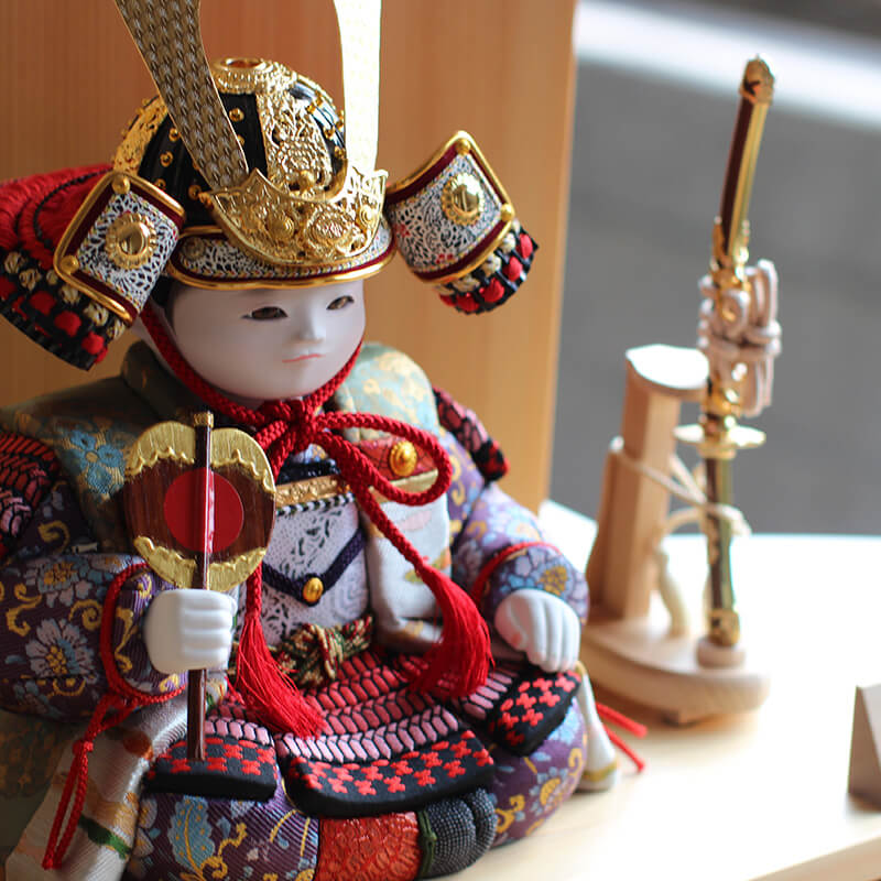 楽天市場】木目込み 五月人形 ☆ 新 - あらた - 檜屏風 コンパクト