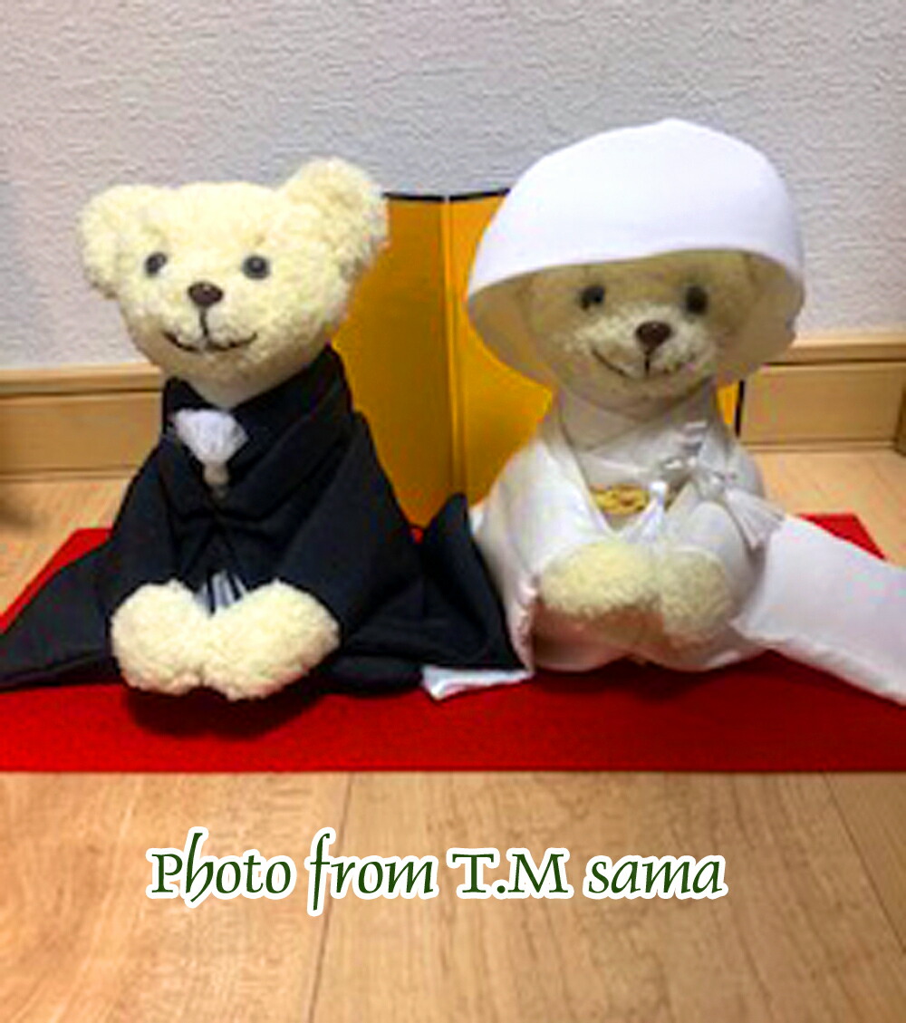 楽天市場】和装くまさん ウェディングベア手作りキット 座ったタイプ