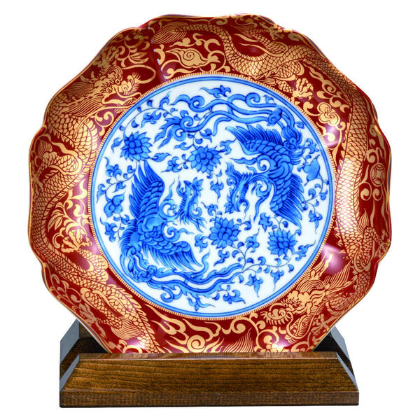 九谷焼 歴代画風 7号皿 21センチ4枚セット KUTANIYAKI 【公式通販】