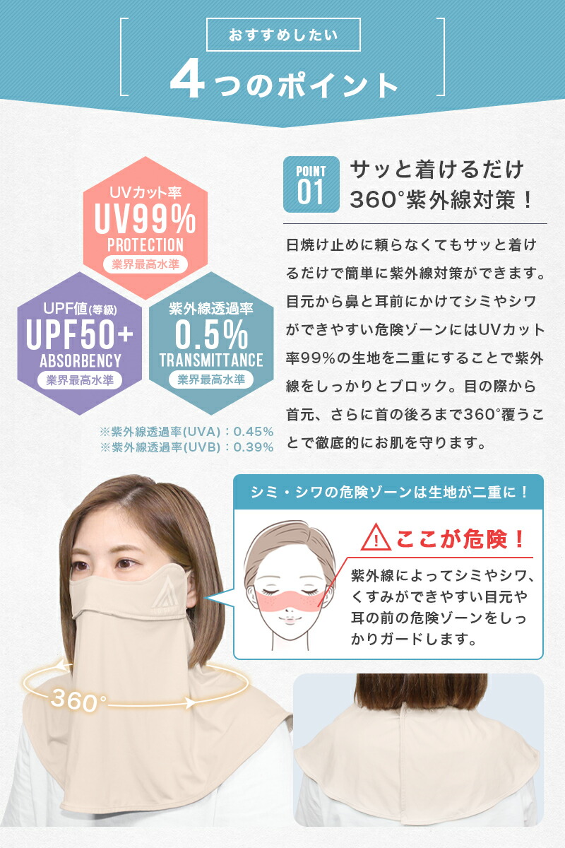 楽天市場】【期間限定☆SALE】フェイスカバー UVカット マスク