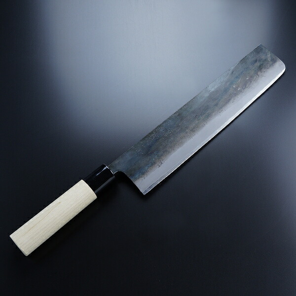 楽天市場】元兼 大型 菜切り包丁 300mm 青紙1号 割込み 黒打ち仕上げ
