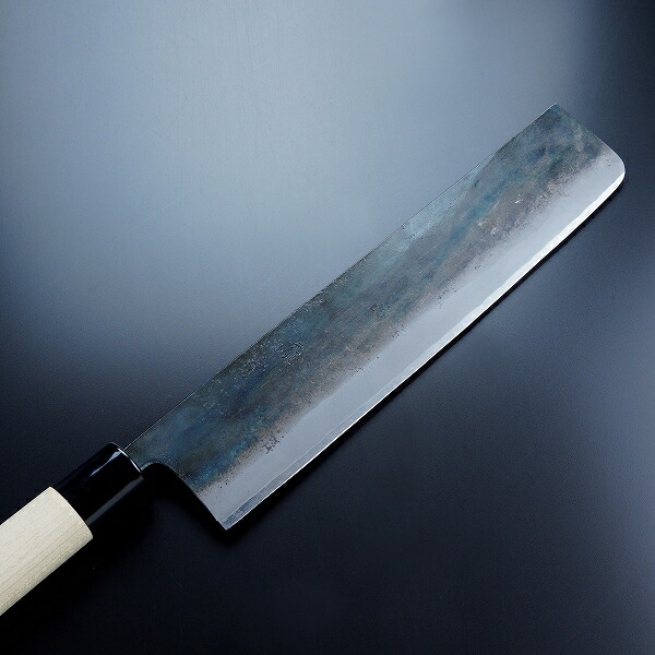 楽天市場】元兼 大型 菜切り包丁 300mm 青紙1号 割込み 黒打ち仕上げ