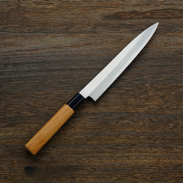 楽天市場】柳刃包丁 片刃 210mm 青紙2号 桜柄 一般家庭向け(和包丁