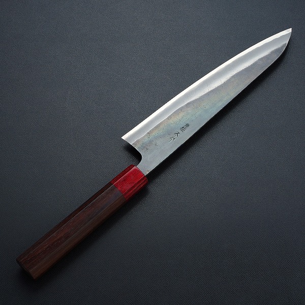 楽天市場】元兼 和牛刀 210mm 両刃 青紙スーパー 割込み 黒打ち仕上げ