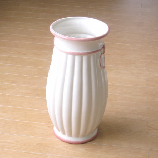 楽天市場】傘立て(かさたて) 陶器 ポルトガル ローズレリーフ ホワイト