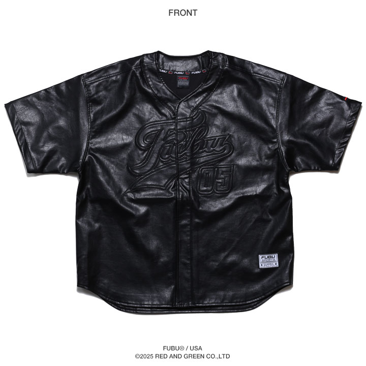 楽天市場】【20%OFF】FUBU ベースボールシャツ 半袖 レザー 野球