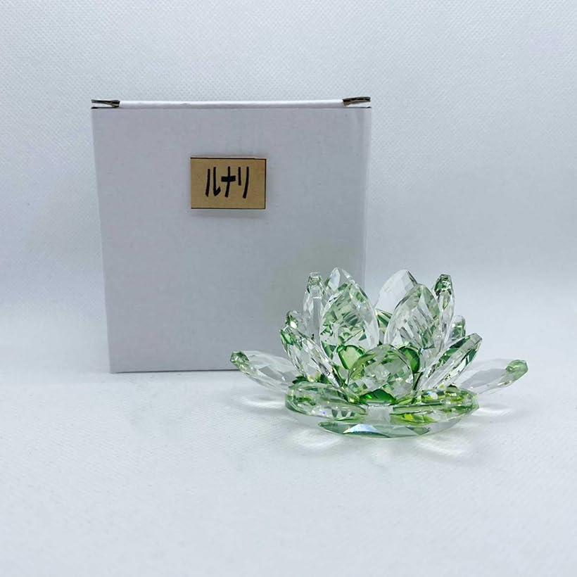 楽天市場】蓮の花 クリスタル ガラス 置物 オブジェ インテリア 風水