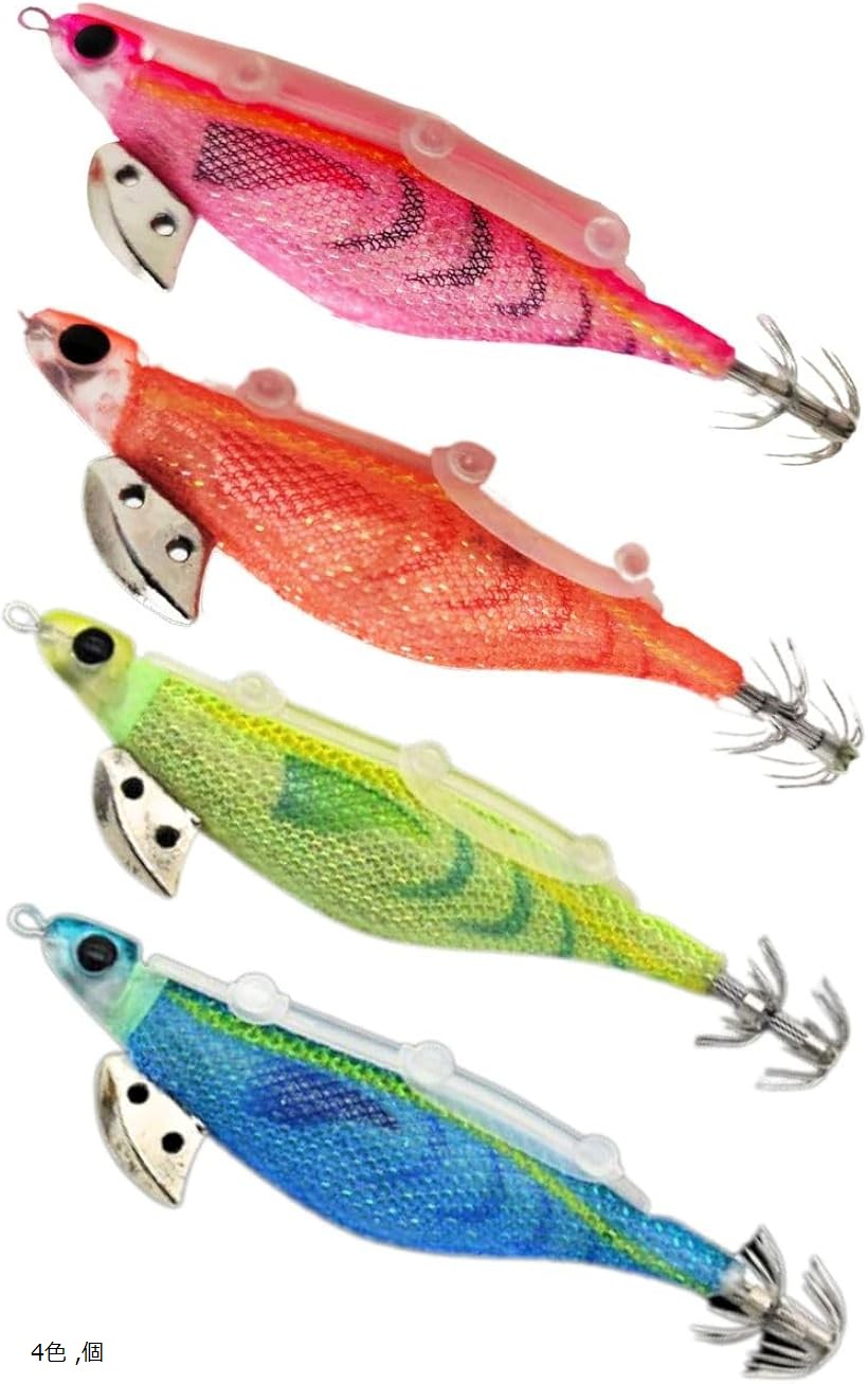 楽天市場】エギ ルアー エギング セット 3.5号 エサ巻き 夜光 イカ