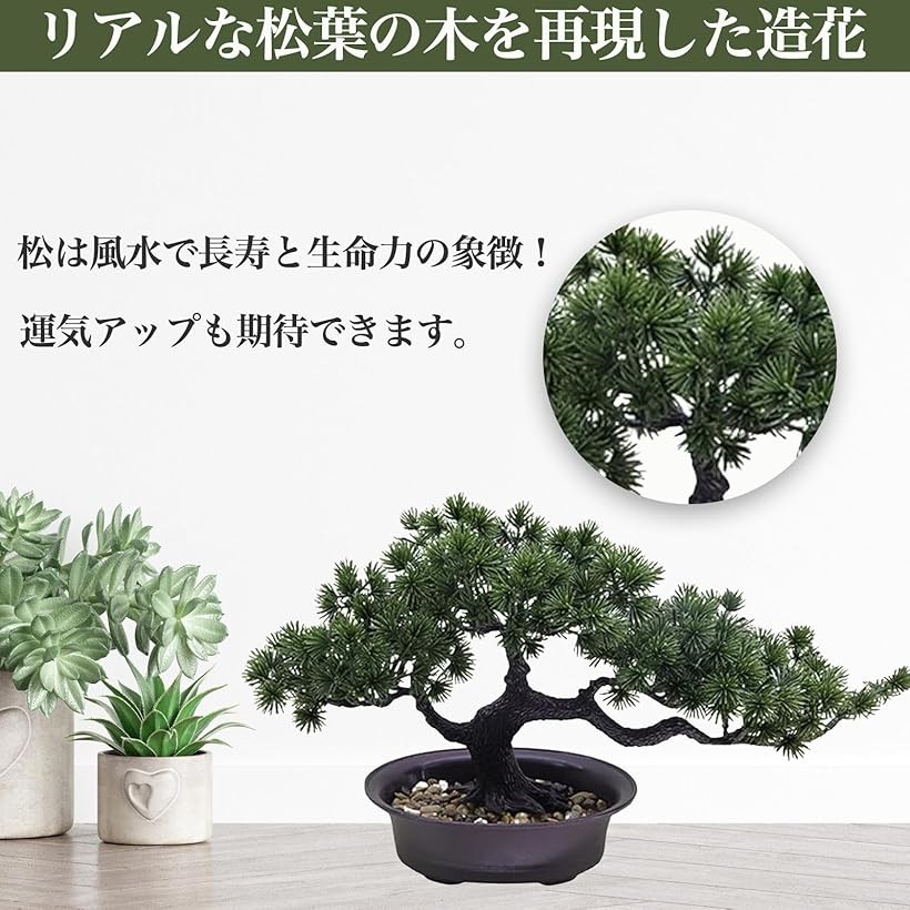 楽天市場】ミニ盆栽 松 ドライ盆栽 卓上 枯れない フェイクグリーン