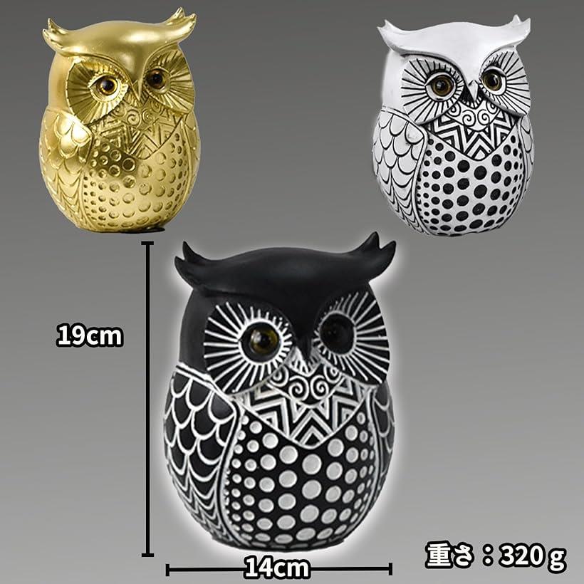楽天市場】フクロウ 置物 ふくろう 風水 縁起物 ゴールド ギフト