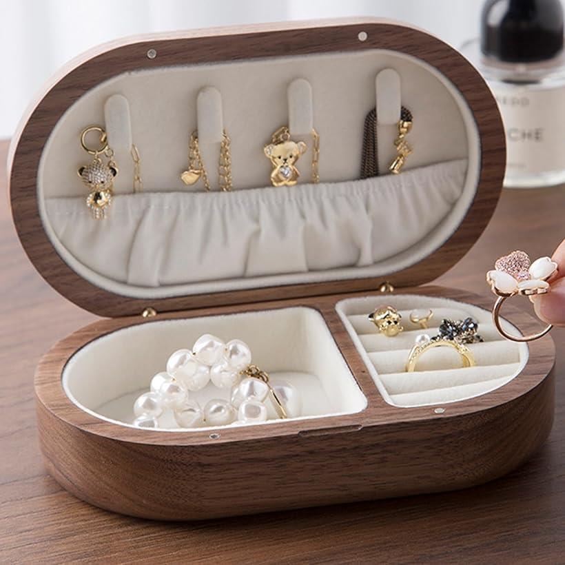 楽天市場】ジュエリーボックス アクセサリーケース 木製 北欧 持ち運び