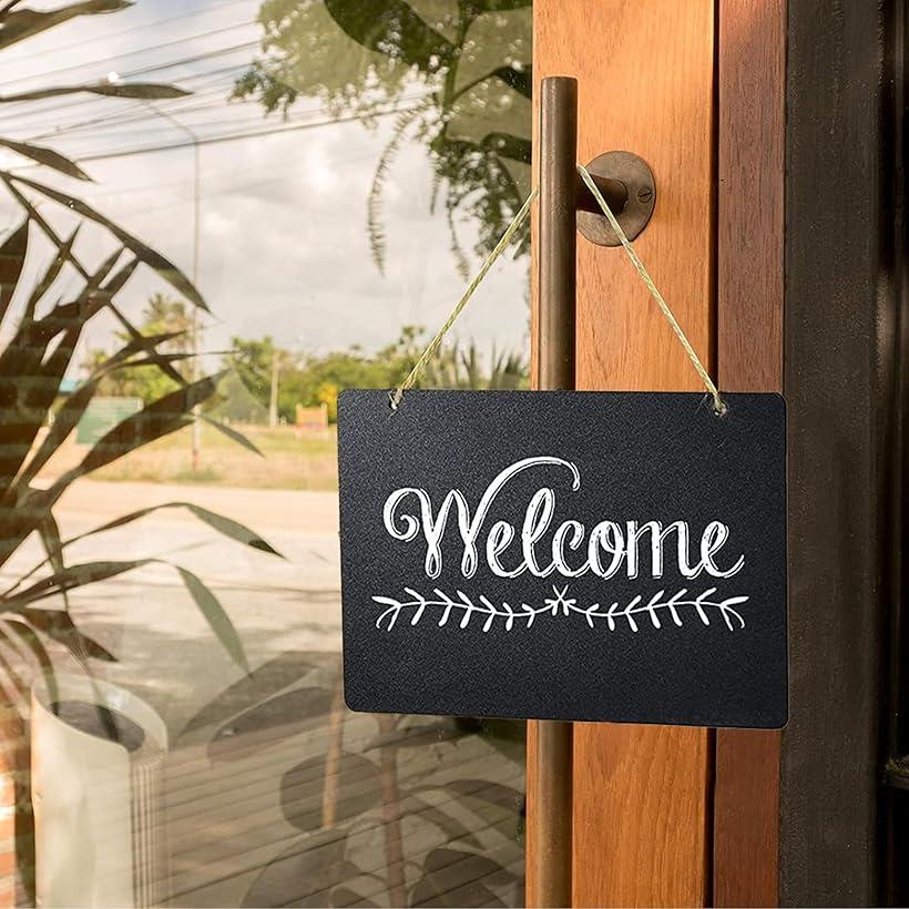 楽天市場】黒板 ブラックボード 2枚セット 両面使用可 麻ひも 付属で