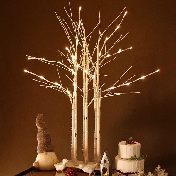 楽天市場】白樺 クリスマス ツリー LED 飾り 装飾 オブジェ 置物 雑貨