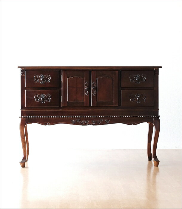 楽天市場】キャビネット アンティーク 家具 木製 脚付き 猫脚 サイド