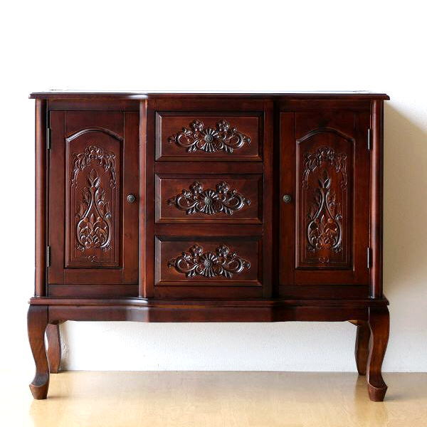 楽天市場】アンティーク調サイドボード 猫脚 家具 木製 アンティーク風