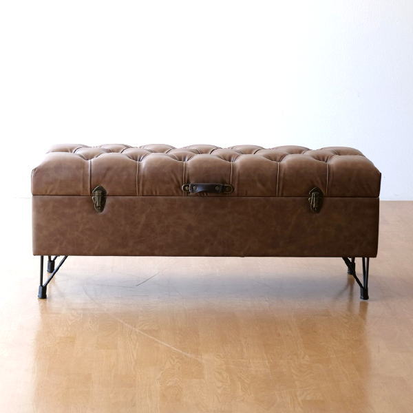 楽天市場】ベンチ 収納付 ソファ スツール おしゃれ トランクベンチ