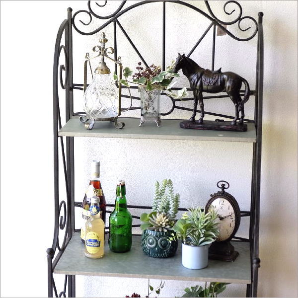 楽天市場】棚 シェルフ ラック 3段 アイアン 本棚 収納棚 シャビー