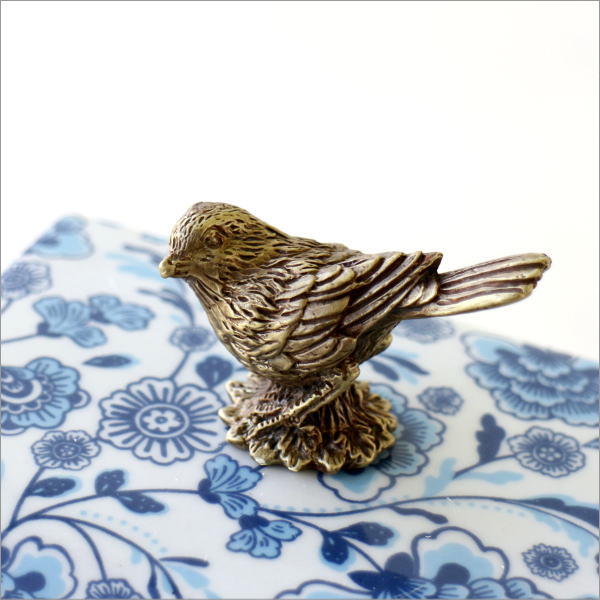 楽天市場】小物入れ 陶器 おしゃれ 真鍮 小鳥 シノワズリ 蓋付き