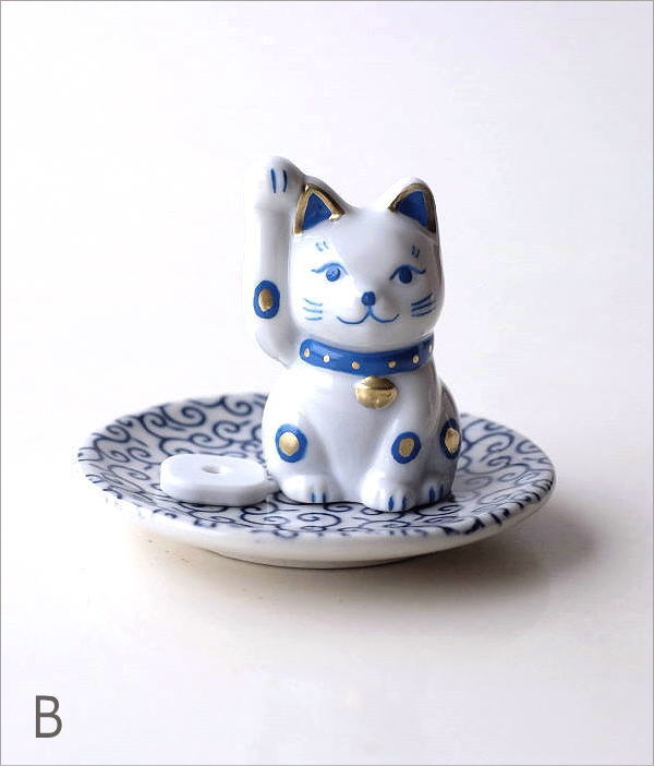 楽天市場】お香立て 香炉 陶磁器 おしゃれ ネコ ねこ かわいい 日本製