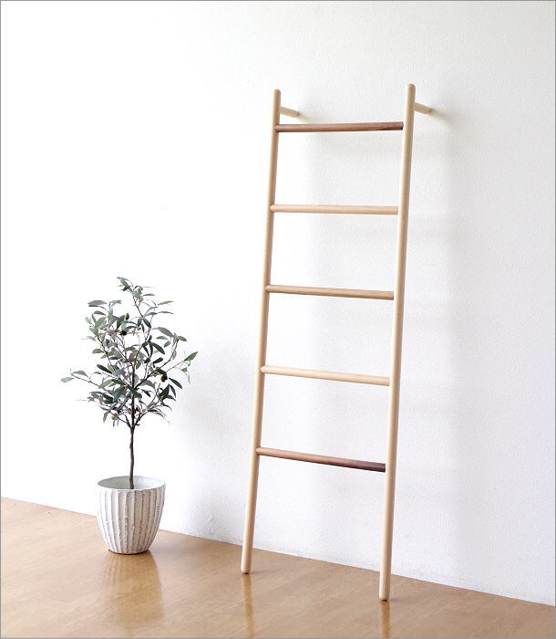 楽天市場】ラダーラック ラダーシェルフ 天然木 木製 無垢材 壁面