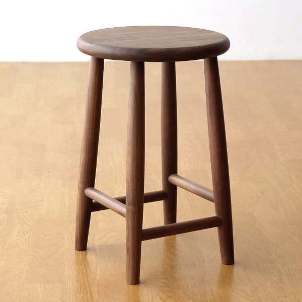 楽天市場】スツール 天然木 無垢材 ウォールナット 木製スツール