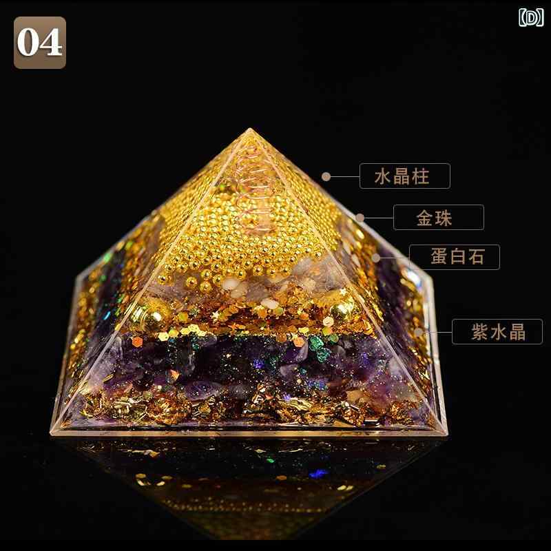 楽天市場】ピラミッド 置物 インテリア 車内 小物 クリスタル 富 立体