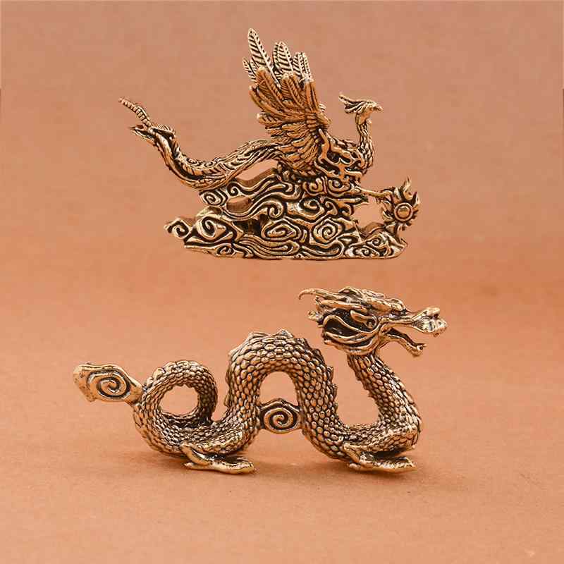 楽天市場】ドラゴン 置物 ミニサイズ 小物 インテリア 卓上 真鍮 鳳凰