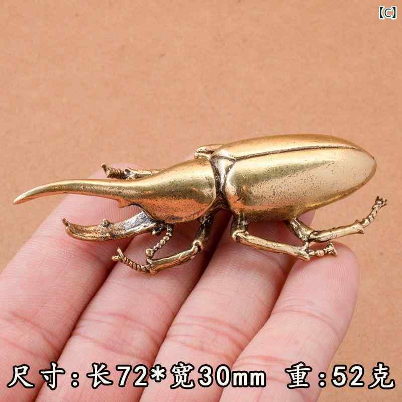 楽天市場】おもちゃ インテリア 昆虫 真鍮 カブトムシ ゴールド デスク