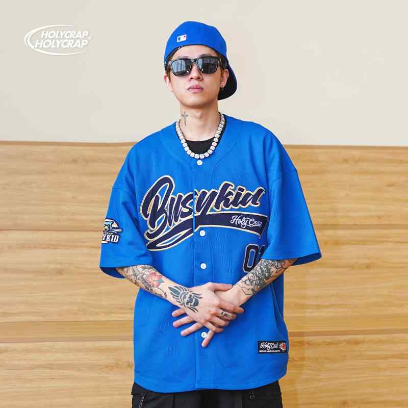 楽天市場】ベースボールシャツ 野球 ユニフォーム風 背番号01