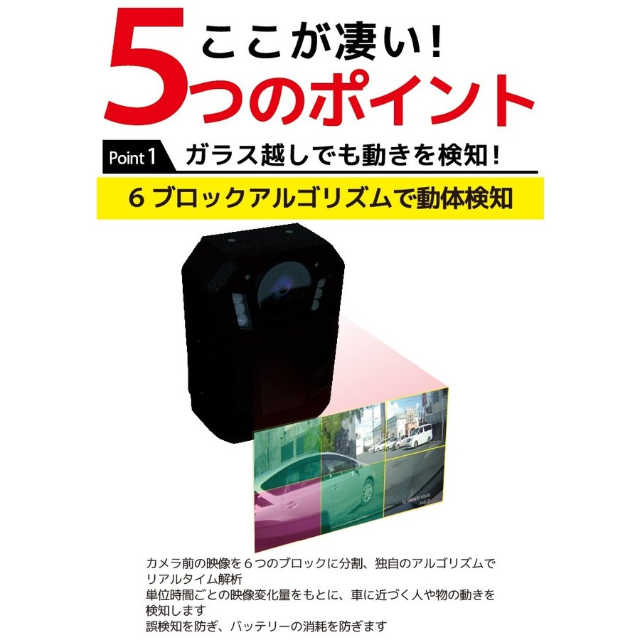 楽天市場】ガラス越しに撮れる車載専用防犯カメラ 車上荒らし ガラス