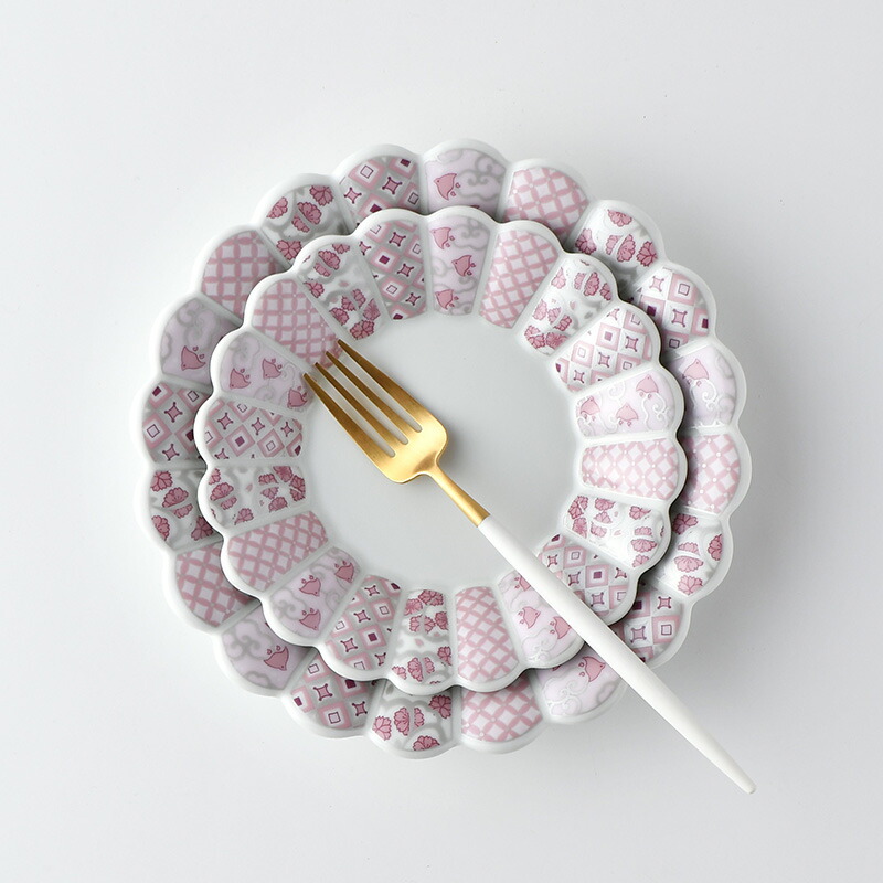 楽天市場】花離宮 15cm丸皿 ピンク（化粧箱）波佐見焼 石丸陶芸