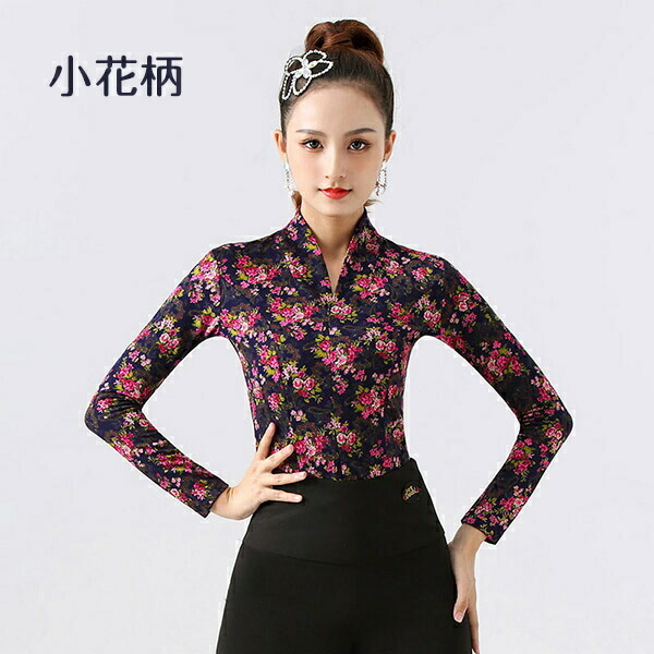 楽天市場】単品 社交ダンス レッスンウェア レディース Vネック 立ち襟