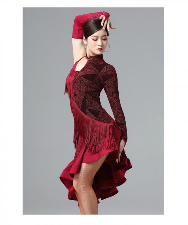 楽天市場】社交ダンス ラテンドレス ワンピース ラテン衣装