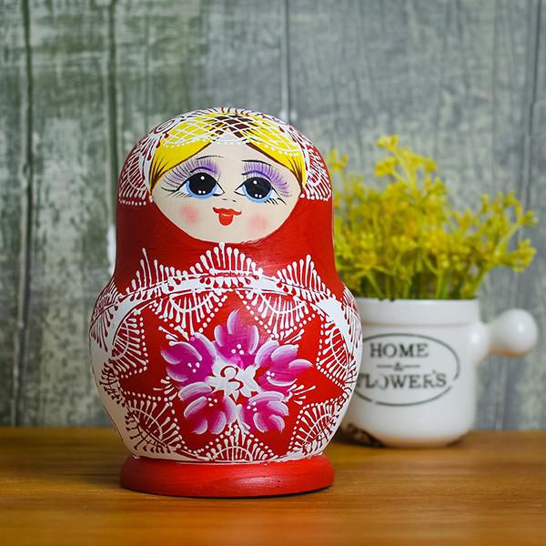 楽天市場】マトリョーシカ 人形 オブジェ 10個組15センチ レッド 工芸