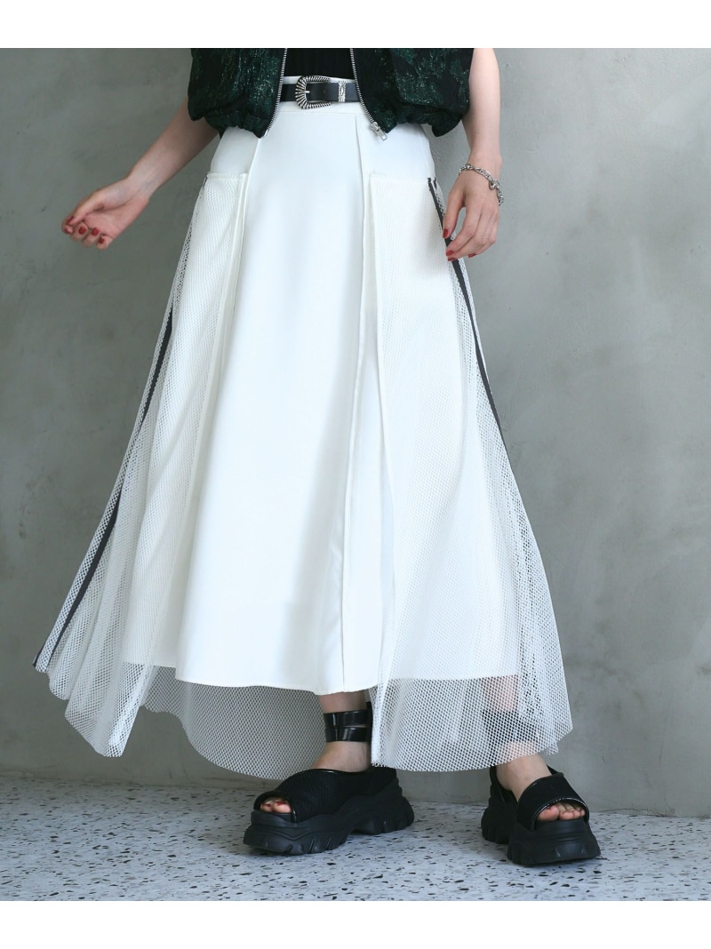 楽天市場】【SALE／29%OFF】メッシュキリカエトラックスカート HARE