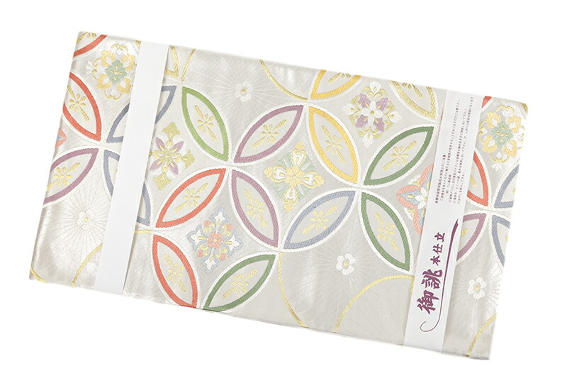 楽天市場】袋帯 銀 唐織 白寿苑 美しいキモノ掲載 七宝繋ぎ 花菱