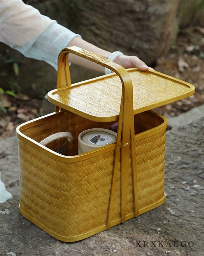 楽天市場】【スーパーSALE20%OFF】【34cm*19cm*29cm】送料無料 竹かご