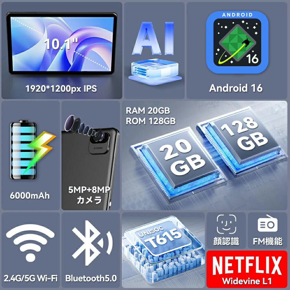 楽天市場】【クーポンで13999円+レビューで特典】Android16 タブレット