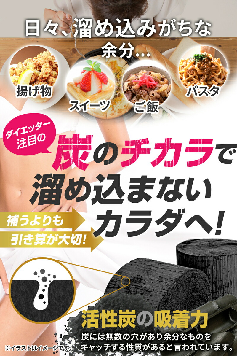 楽天市場】体重サプリ 炭 ダイエット ダイエットサポート クレンズ