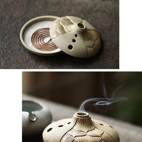 楽天市場】香炉 蓮の花びら 平たい形 和モダン風 陶磁器製 : ヘルツ