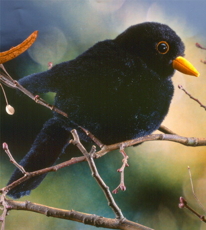 楽天市場】ケーセン ぬいぐるみ Kosen クロウタドリ 19cm Blackbird