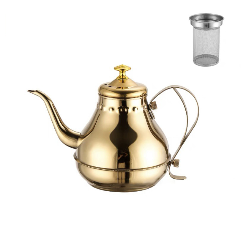 楽天市場】ステンレス ティーポット 丈夫 ケトル 茶こし付き 金属製