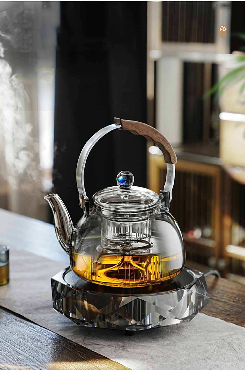 楽天市場】輝く星空 ガラスティーポット 透明 耐熱ガラス やかん